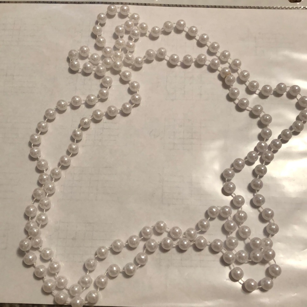 layered faux pearl necklace